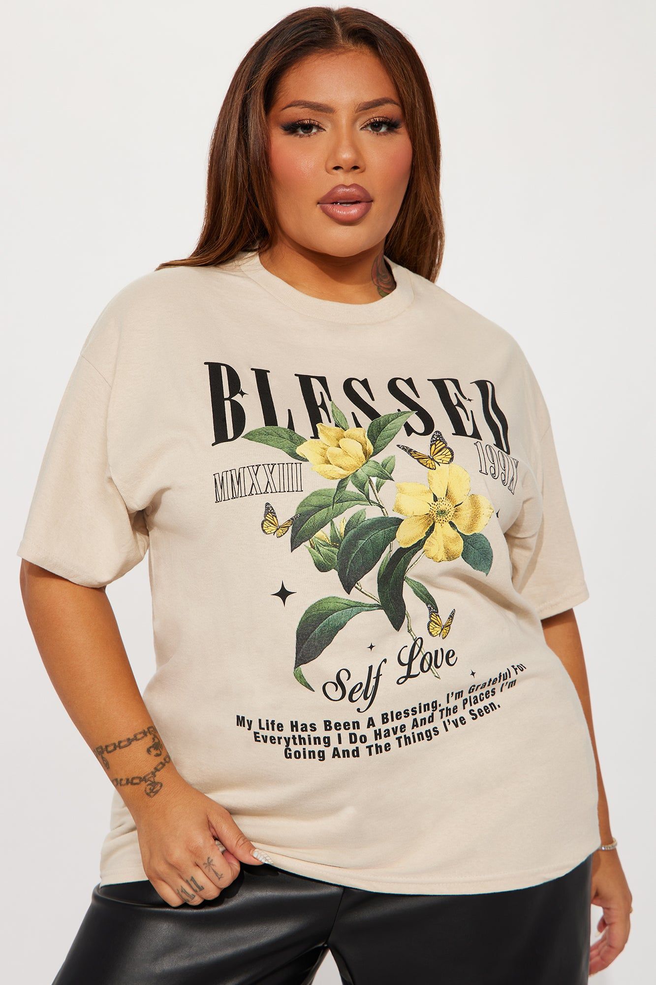 Blooming Blessings Graphic Tee - Taupe sold by Fashion Nova product image thumbnail 4