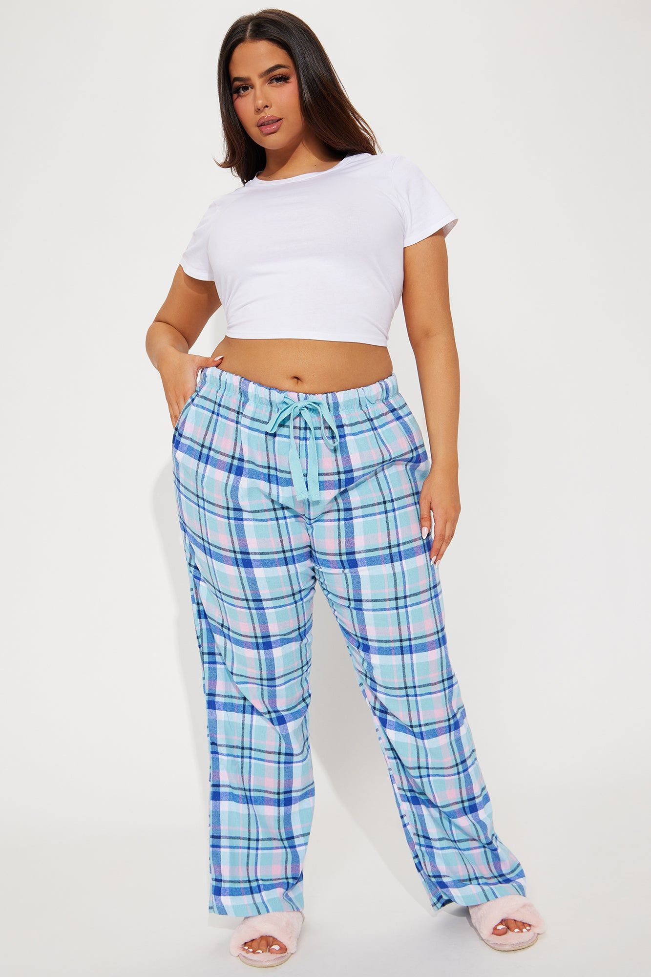 Chill Mode Flannel PJ Pants - Blue/combo sold by Fashion Nova