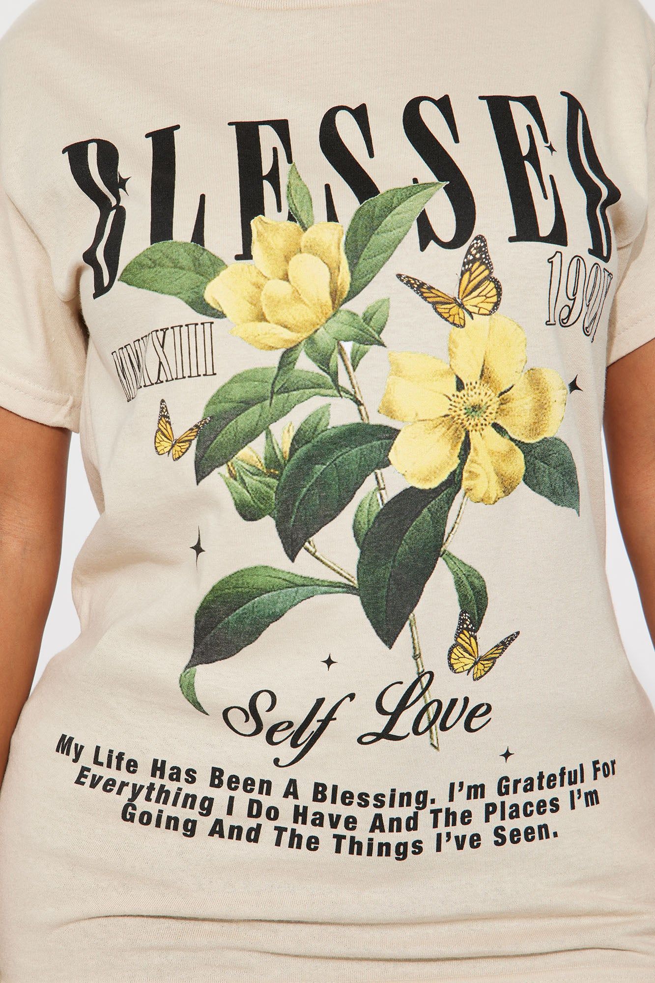 Blooming Blessings Graphic Tee - Taupe sold by Fashion Nova product image thumbnail 3