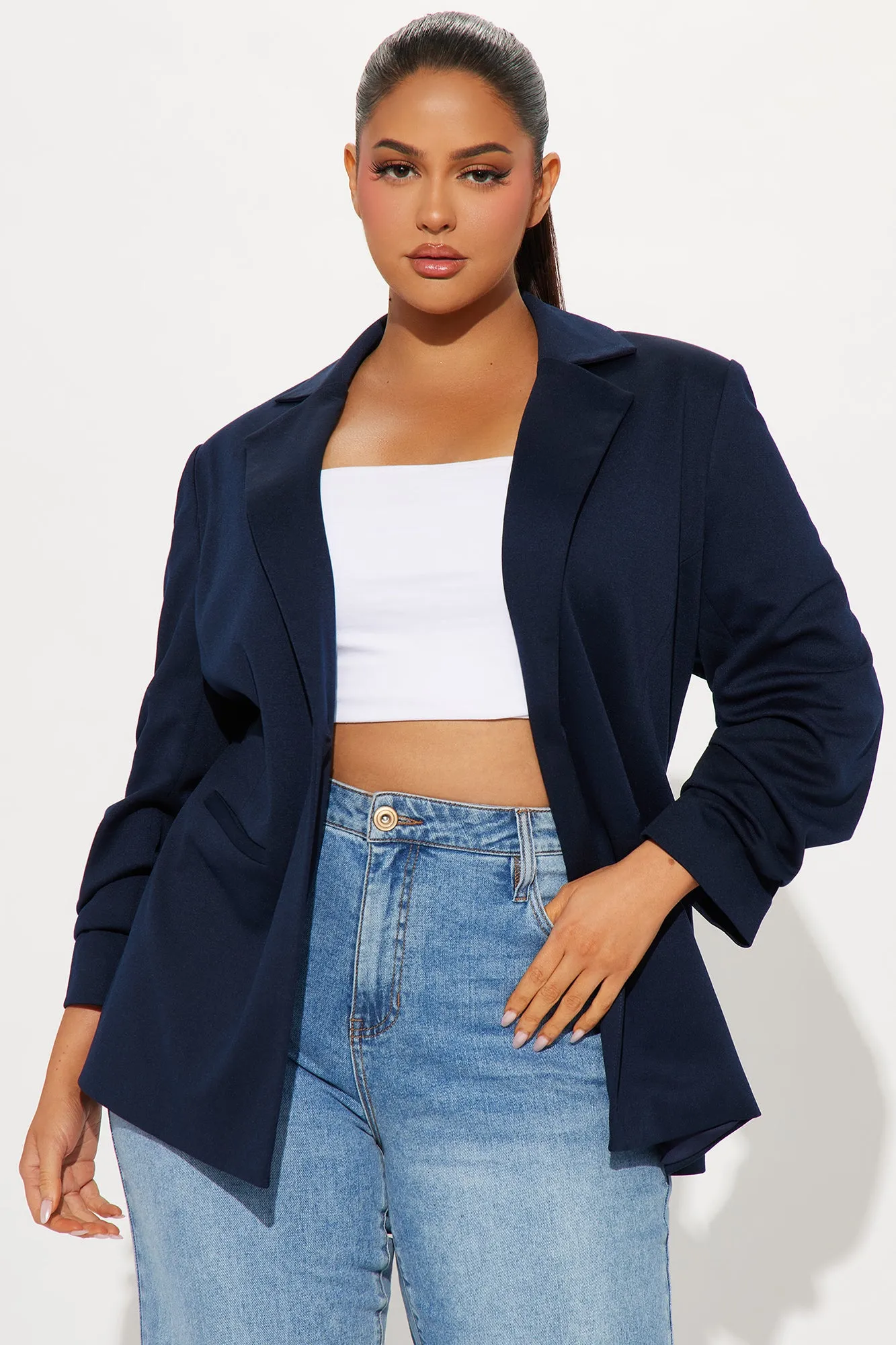 The Amaya Blazer - Navy sold by Fashion Nova product image thumbnail 4
