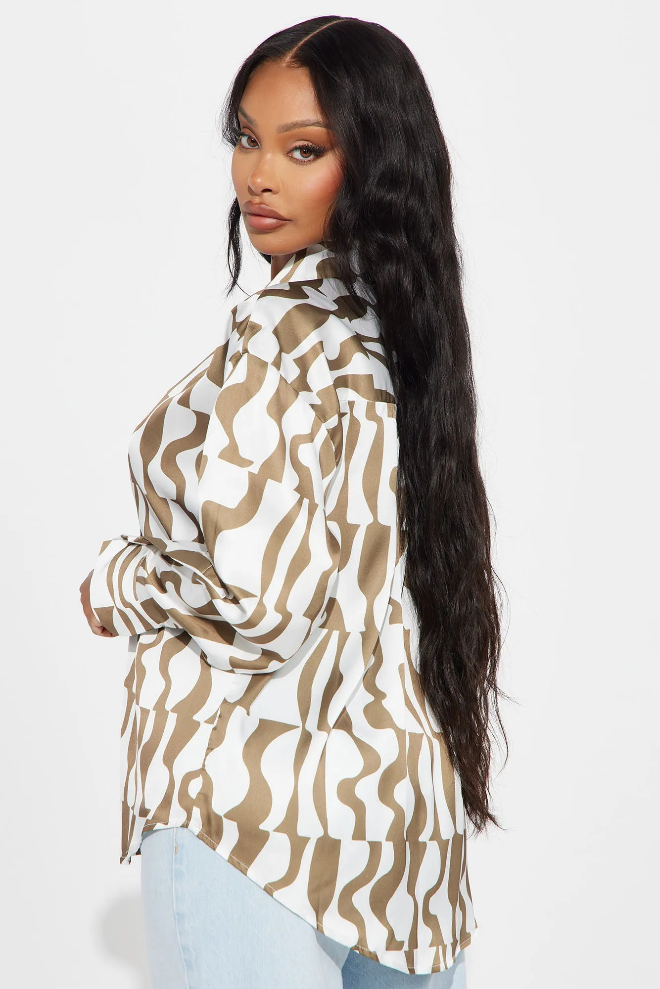 Leave A Message Shirt - Ivory/combo sold by Fashion Nova product image thumbnail 3