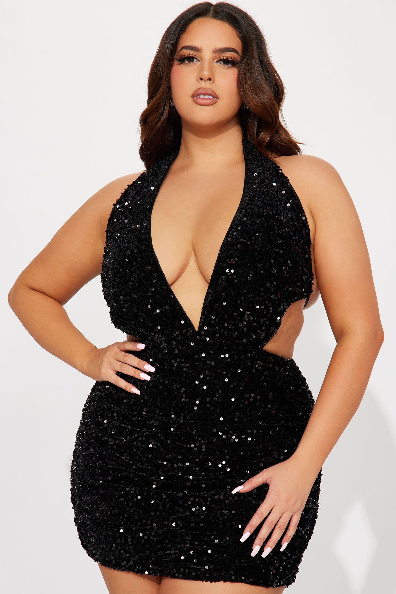 Atlantic Sequin Mini Dress - Black sold by Fashion Nova product image thumbnail 4