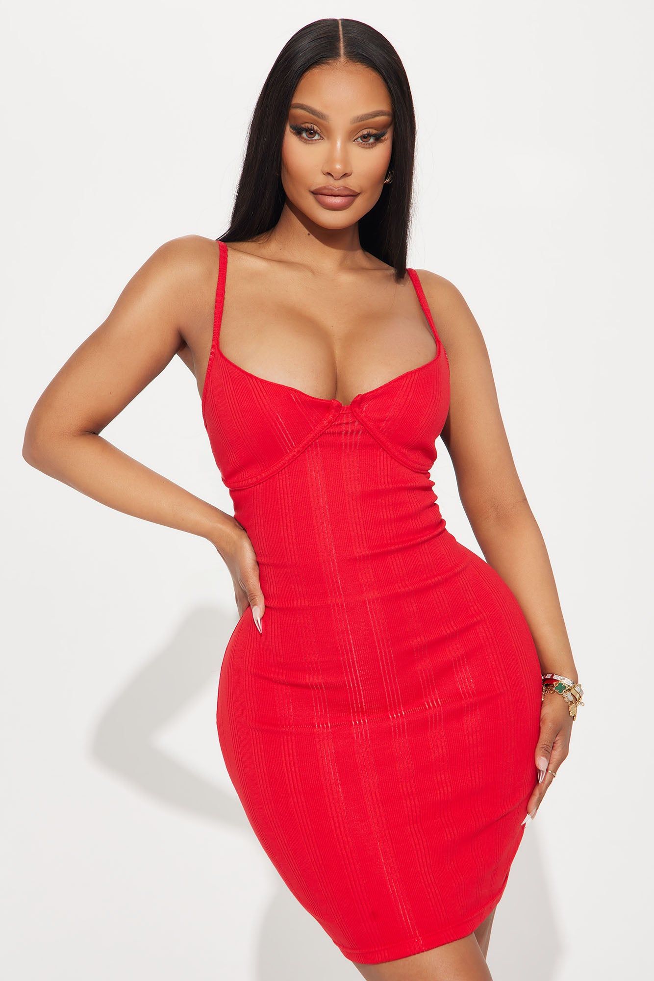 Keepin' It Cute Mini Dress - Red sold by Fashion Nova