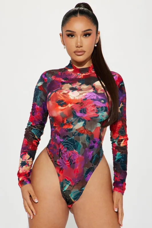 Take Me To Dinner Bodysuit - Red/combo made by Fashion Nova