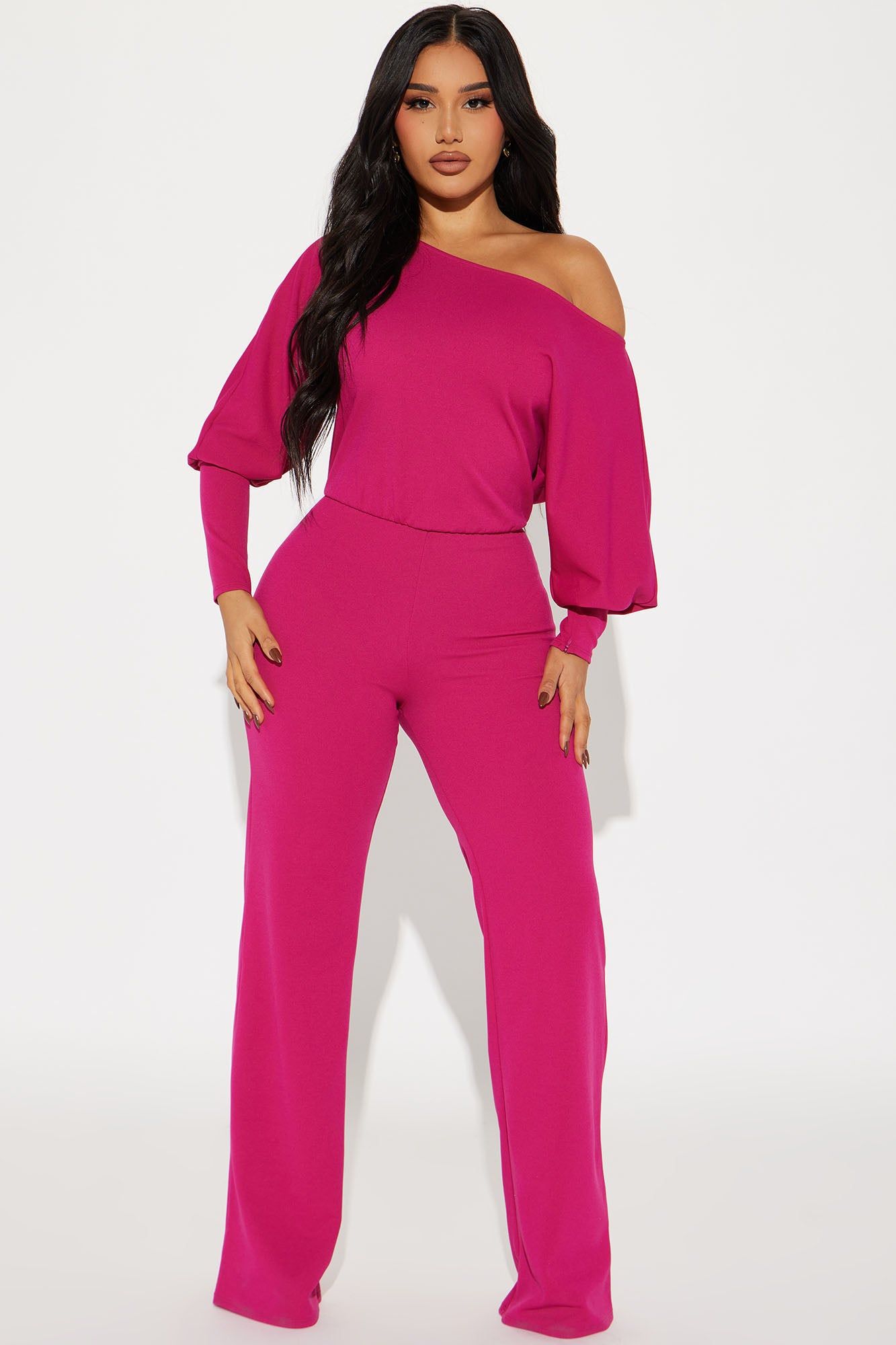Break Free Jumpsuit - Magenta sold by Fashion Nova