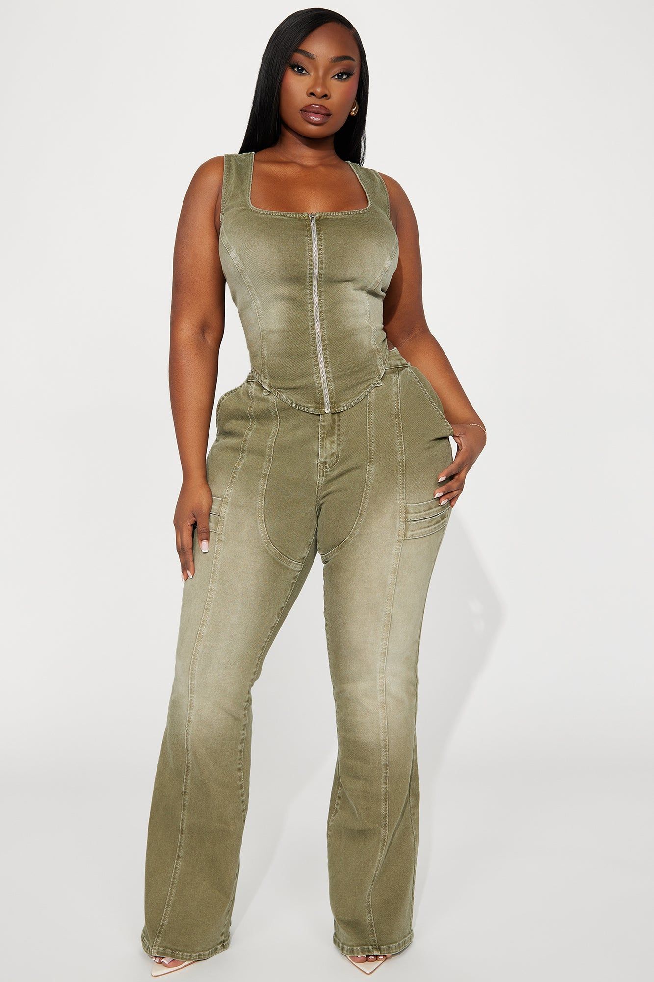 High Esteem Denim Corset Top - Green sold by Fashion Nova product image thumbnail 5