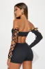 Other Side Faux Suede Romper - Black sold by Fashion Nova