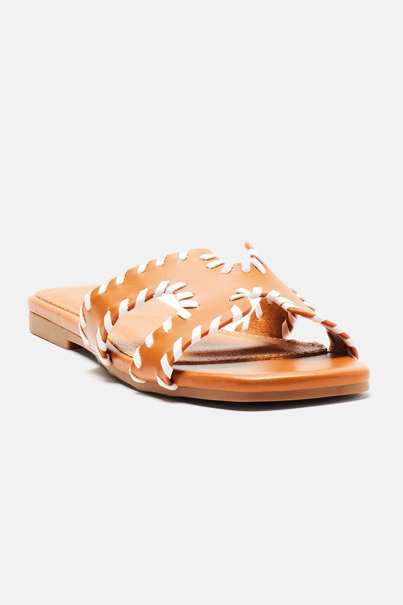 Highly Recommend Flat Sandals - Camel/combo sold by Fashion Nova product image thumbnail 2