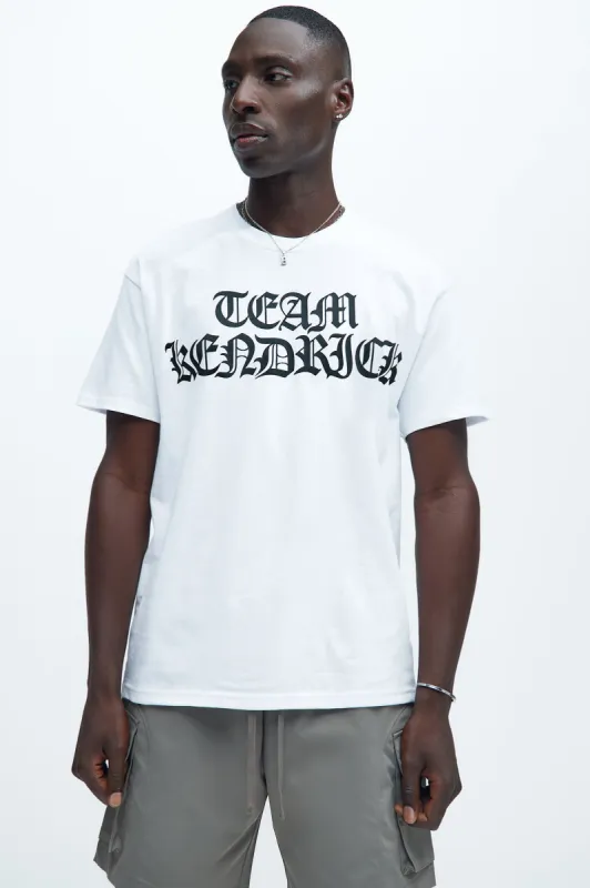 Team Kendrick Short Sleeve Tee - White sold by Fashion Nova