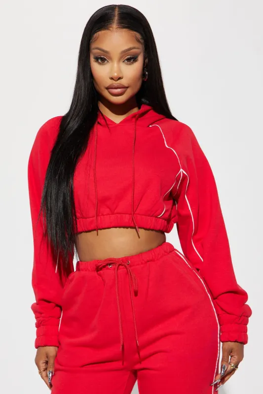 Good Moves Lounge Hoodie - Red made by Fashion Nova