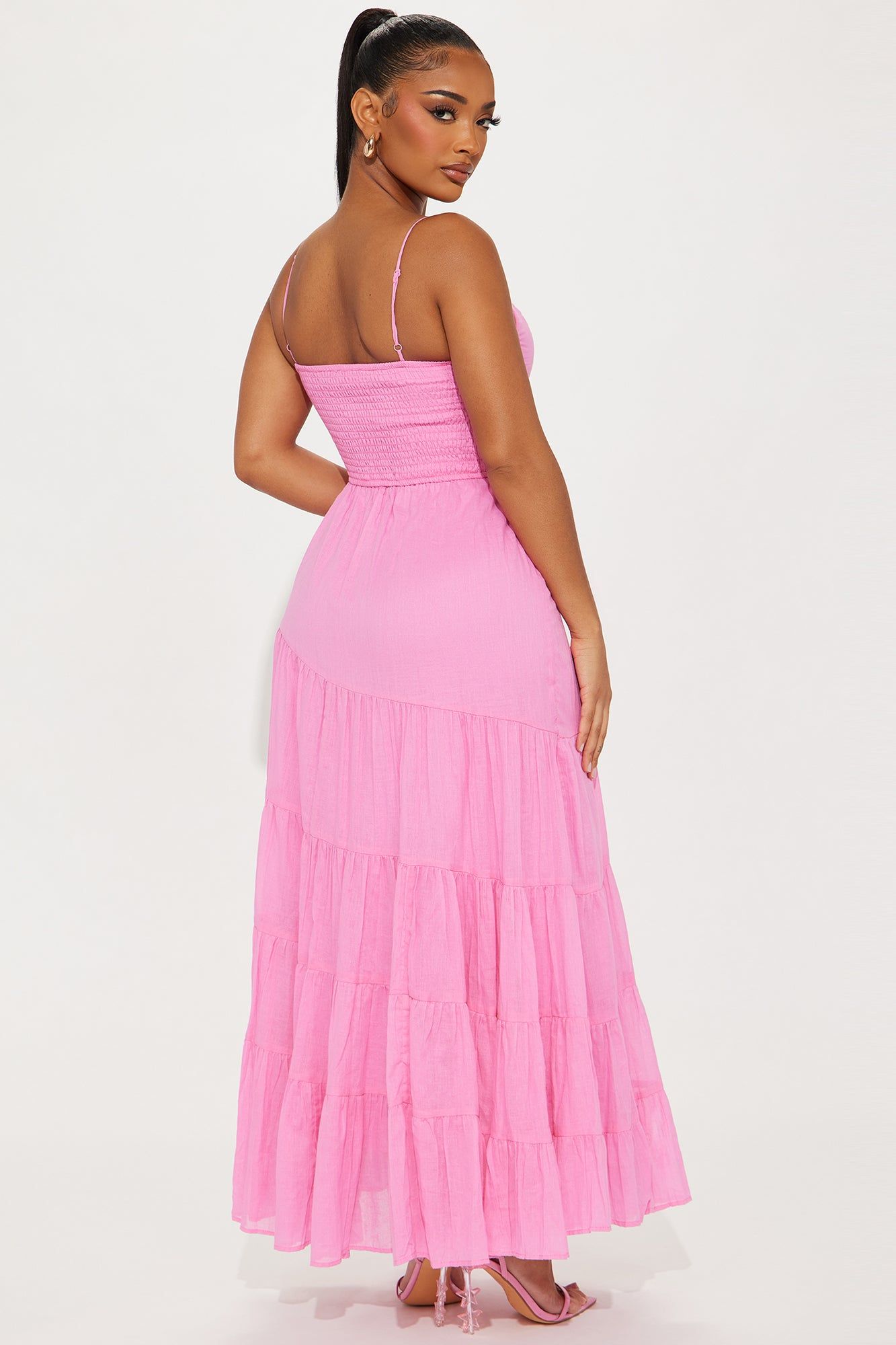 Everly Tiered Maxi Dress - Hot Pink sold by Fashion Nova product image thumbnail 3
