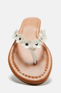 Wild Flower Flip Flops - White sold by Fashion Nova