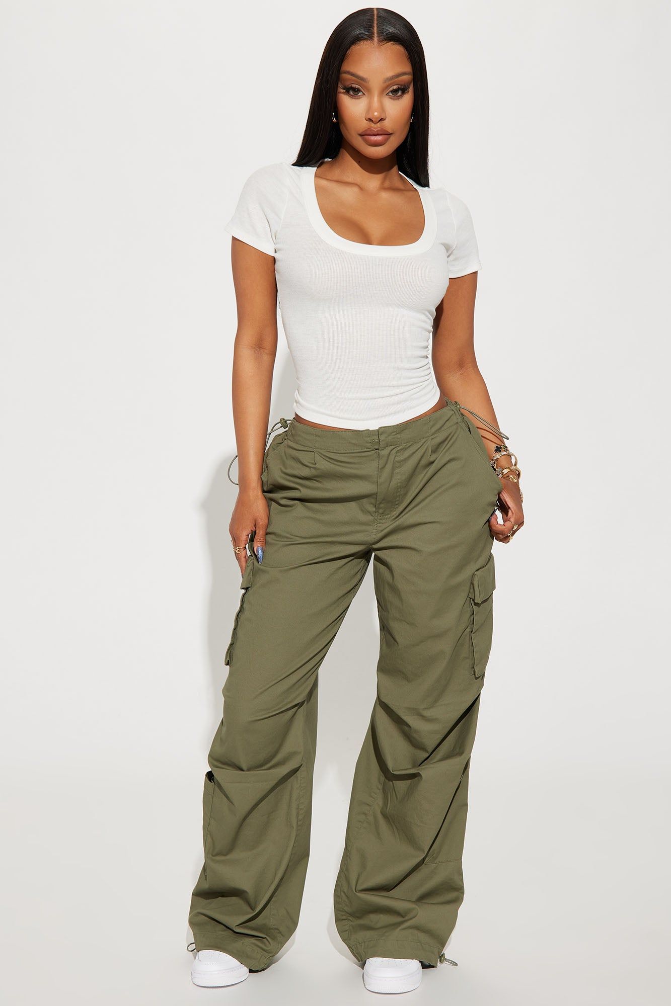 Delilah Ribbed Basic Tee - White sold by Fashion Nova product image thumbnail 2