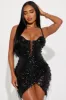 Gina Embellished Mini Dress - Black sold by Fashion Nova