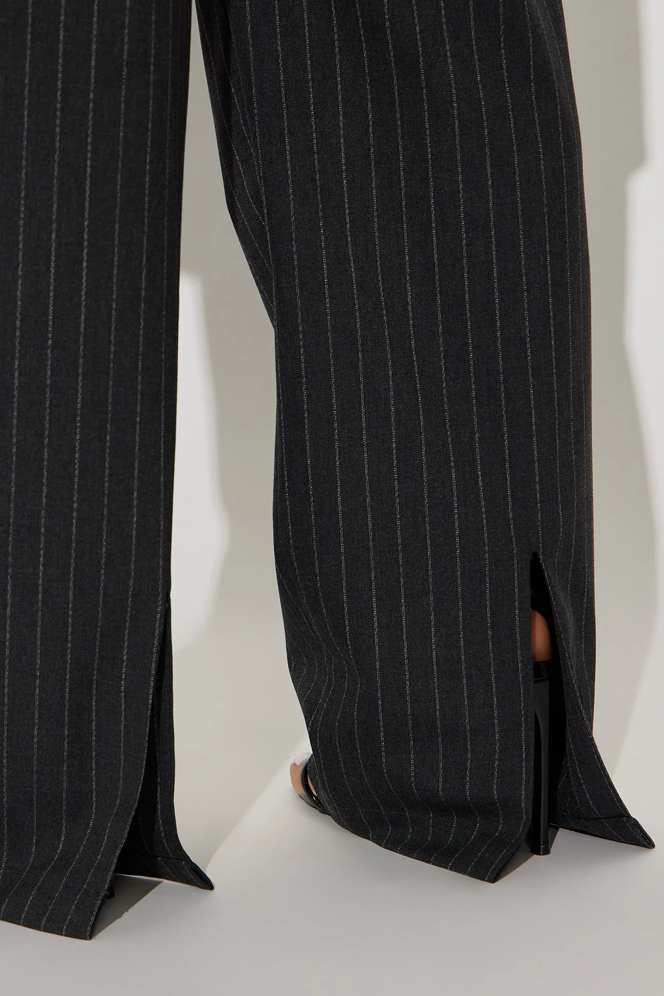 Boss Babe Pinstripe Blazer Pant Set - Grey/combo sold by Fashion Nova product image thumbnail 4