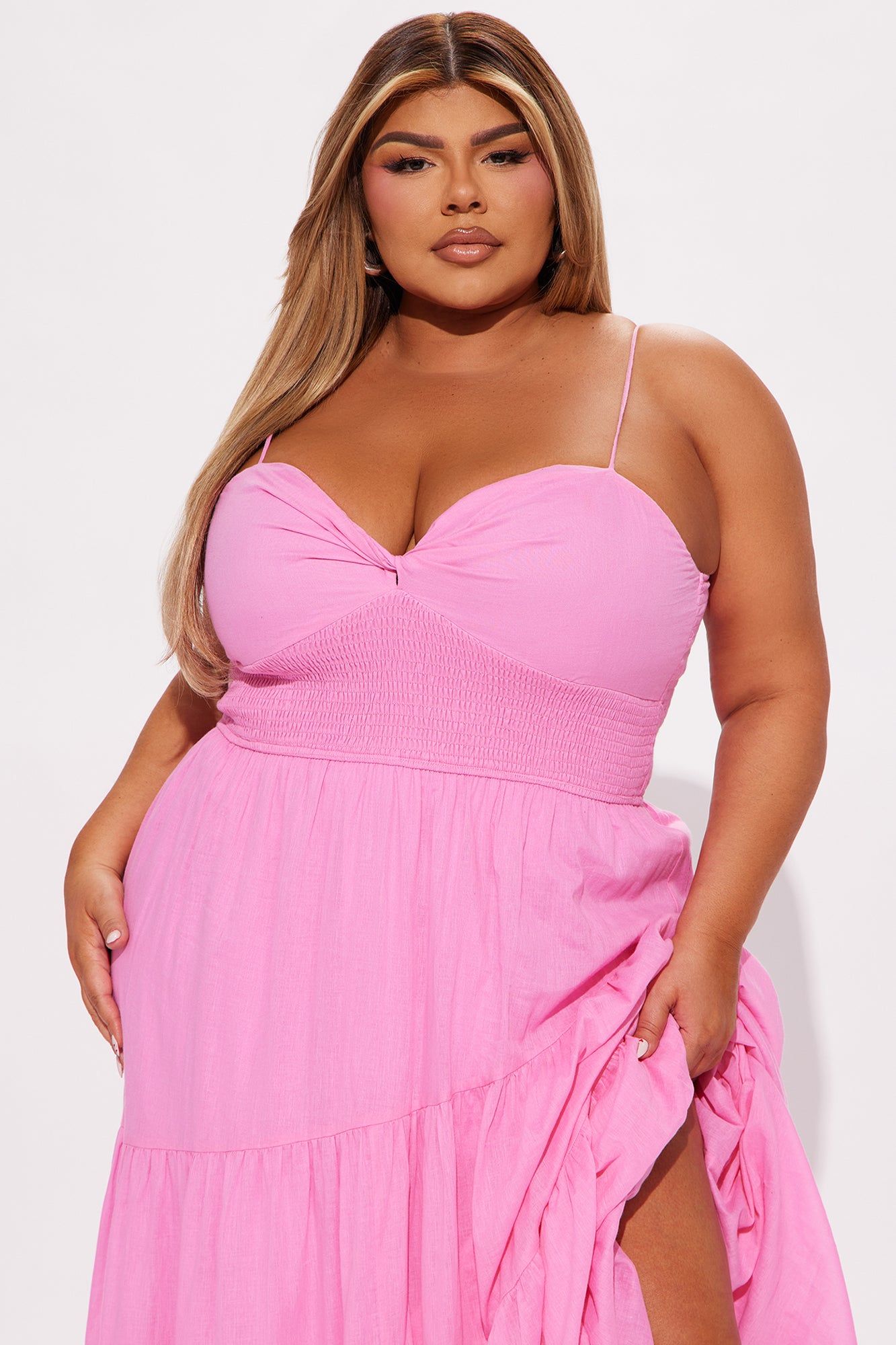 Everly Tiered Maxi Dress - Hot Pink sold by Fashion Nova product image thumbnail 5