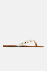 Wild Flower Flip Flops - White sold by Fashion Nova