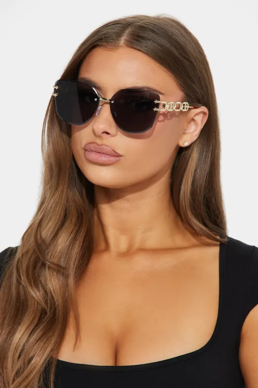 Check The Details Sunglasses - Black sold by Fashion Nova