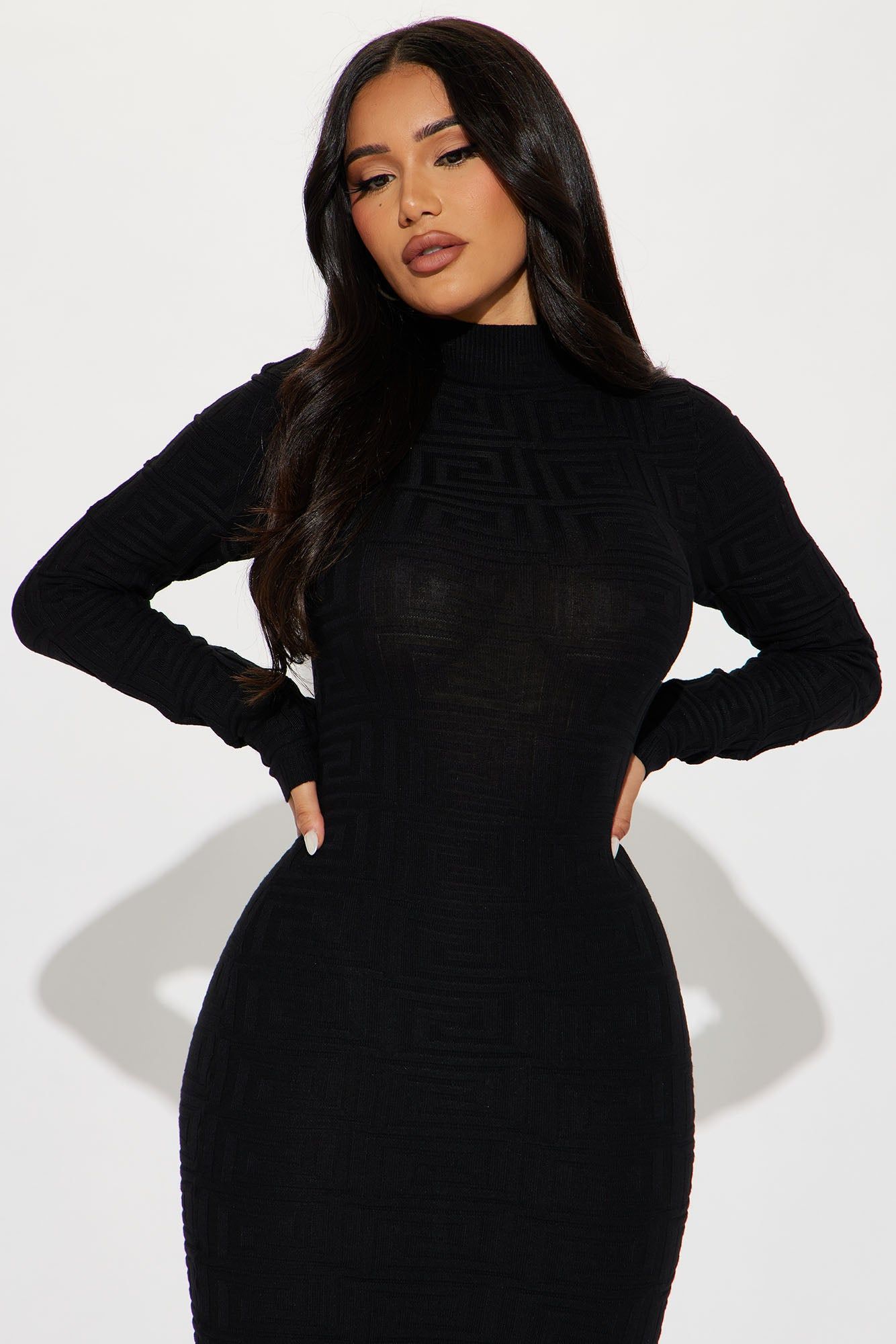 Tanya Textured Sweater Midi Dress - Black sold by Fashion Nova product image thumbnail 2