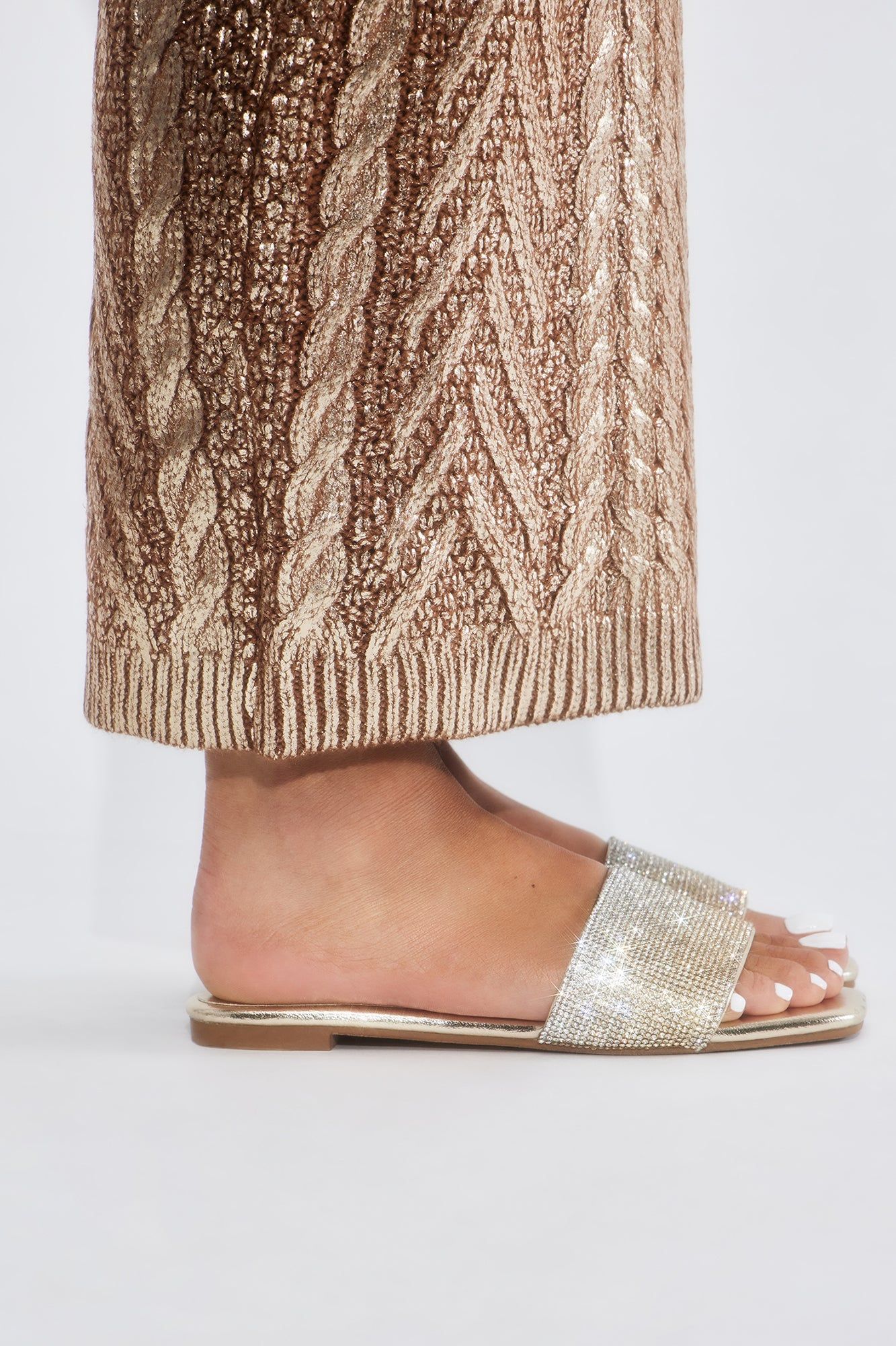 Emmy Embellished Ombre Sandals - Gold sold by Fashion Nova product image thumbnail 5