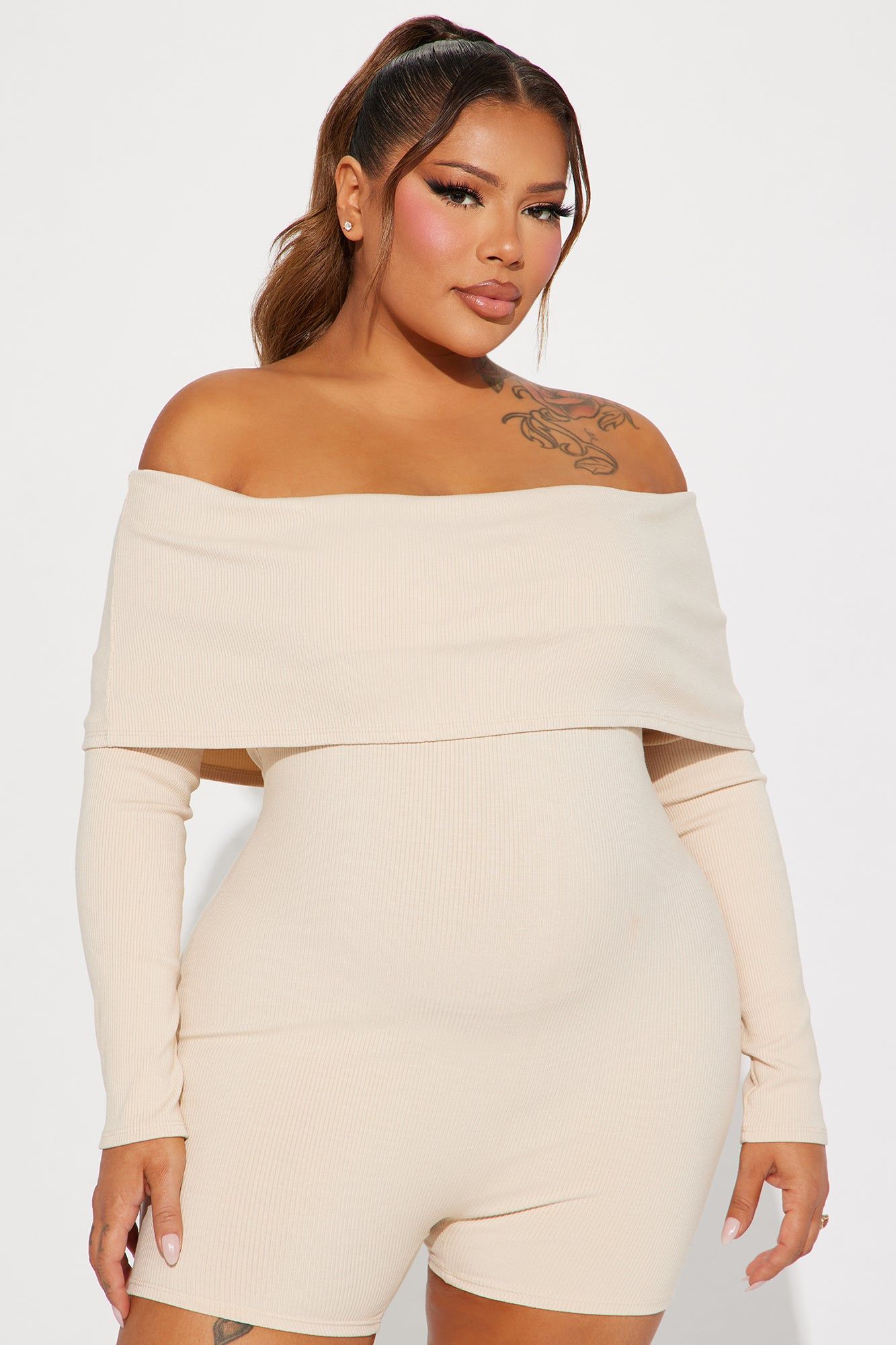 Jessica Snatched Romper - Cream sold by Fashion Nova product image thumbnail 5