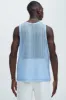 Brannen Textured Relaxed Tank - Light Blue sold by Fashion Nova