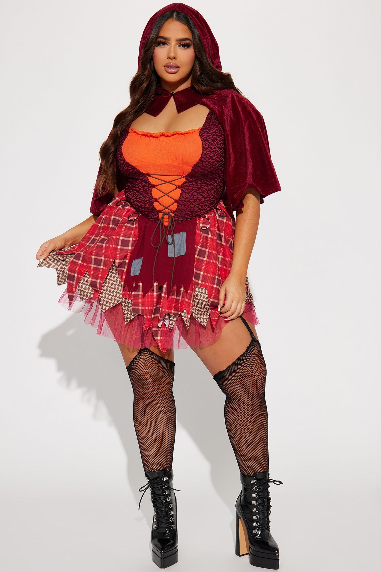 Silly Witch 2 Piece Costume Set - Orange/combo sold by Fashion Nova product image thumbnail 5