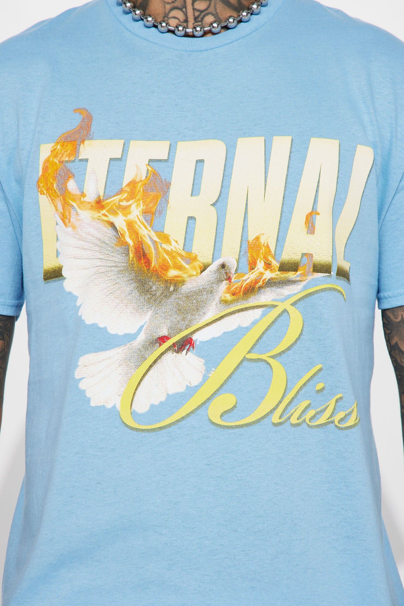 Eternal Happiness Short Sleeve Tee - Light Blue sold by Fashion Nova product image thumbnail 4