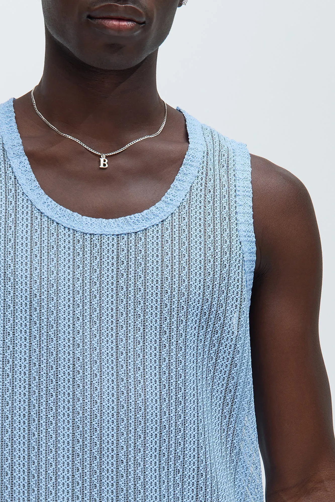 Brannen Textured Relaxed Tank - Light Blue sold by Fashion Nova product image thumbnail 3