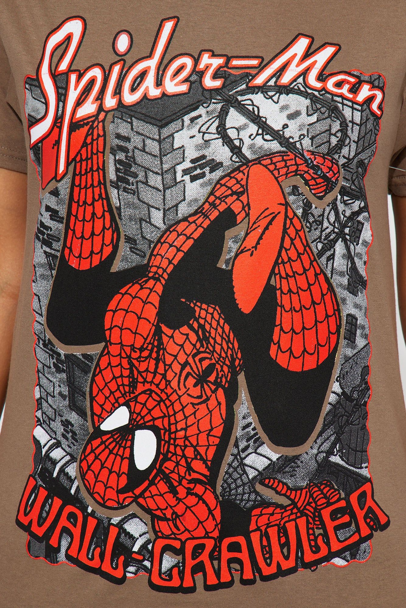 Hang Tight Spider Man Tee - Taupe sold by Fashion Nova product image thumbnail 3