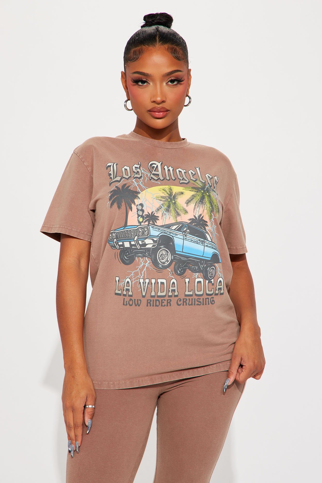 La Vida Loca Mineral Wash Legging Set - Mocha sold by Fashion Nova product image thumbnail 2