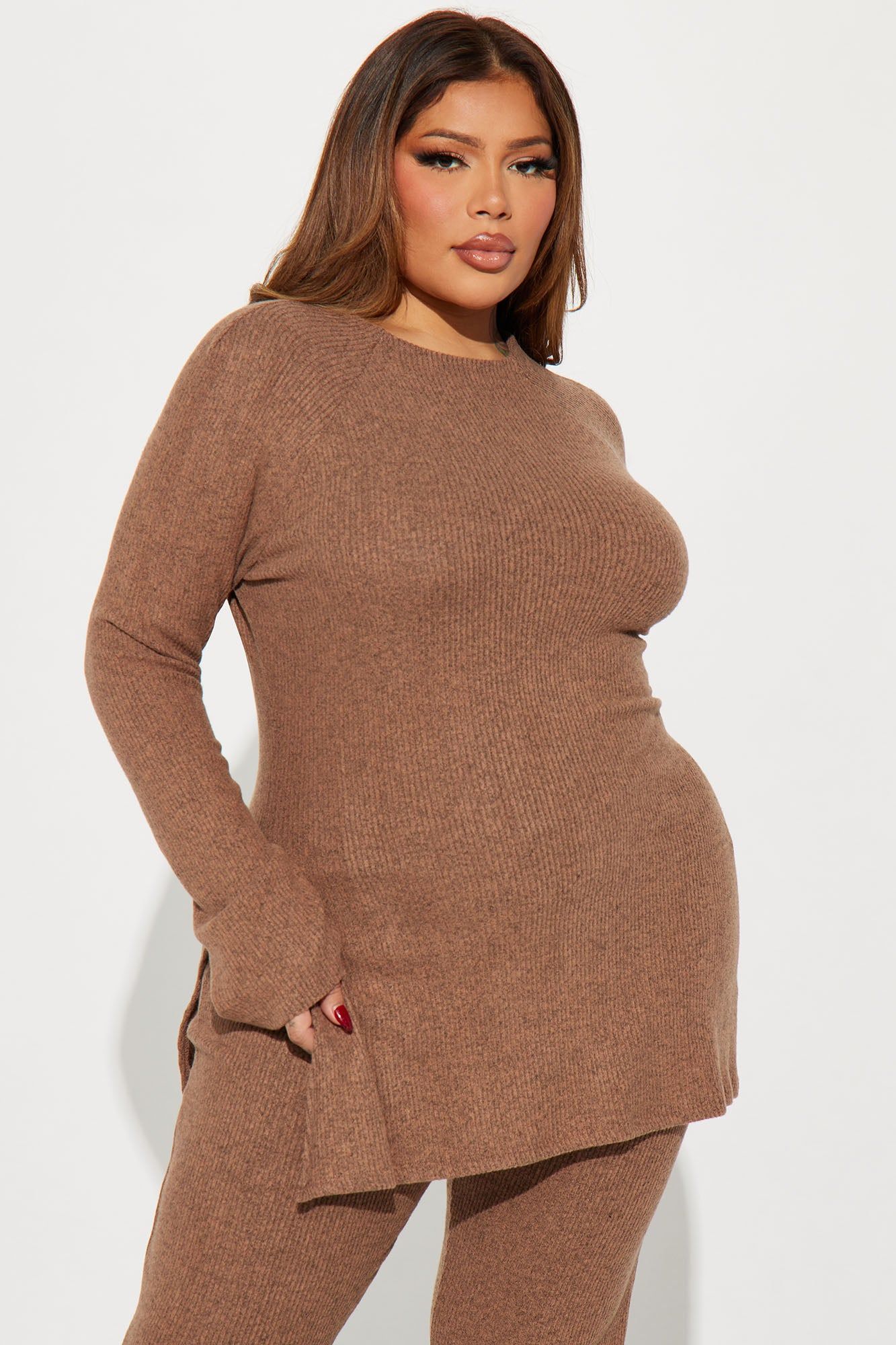 Clarissa Cozy Pant Set - Mocha sold by Fashion Nova product image thumbnail 5