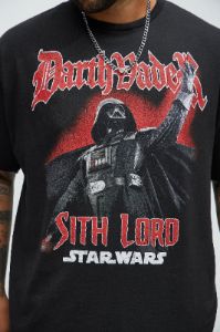Star Wars Darth Vader Sith Lord Short Sleeve Tee - Black sold by Fashion Nova
