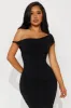 Blind Date One Shoulder Midi Dress - Black sold by Fashion Nova
