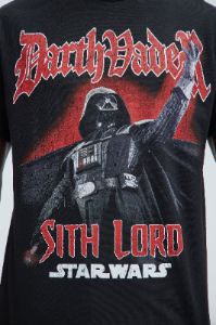 Star Wars Darth Vader Sith Lord Short Sleeve Tee - Black sold by Fashion Nova