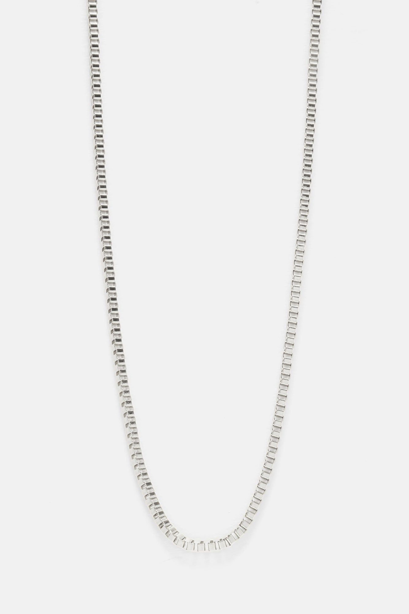 3mm Premium 20″ Box Chain Necklace - Silver sold by Fashion Nova product image thumbnail 3