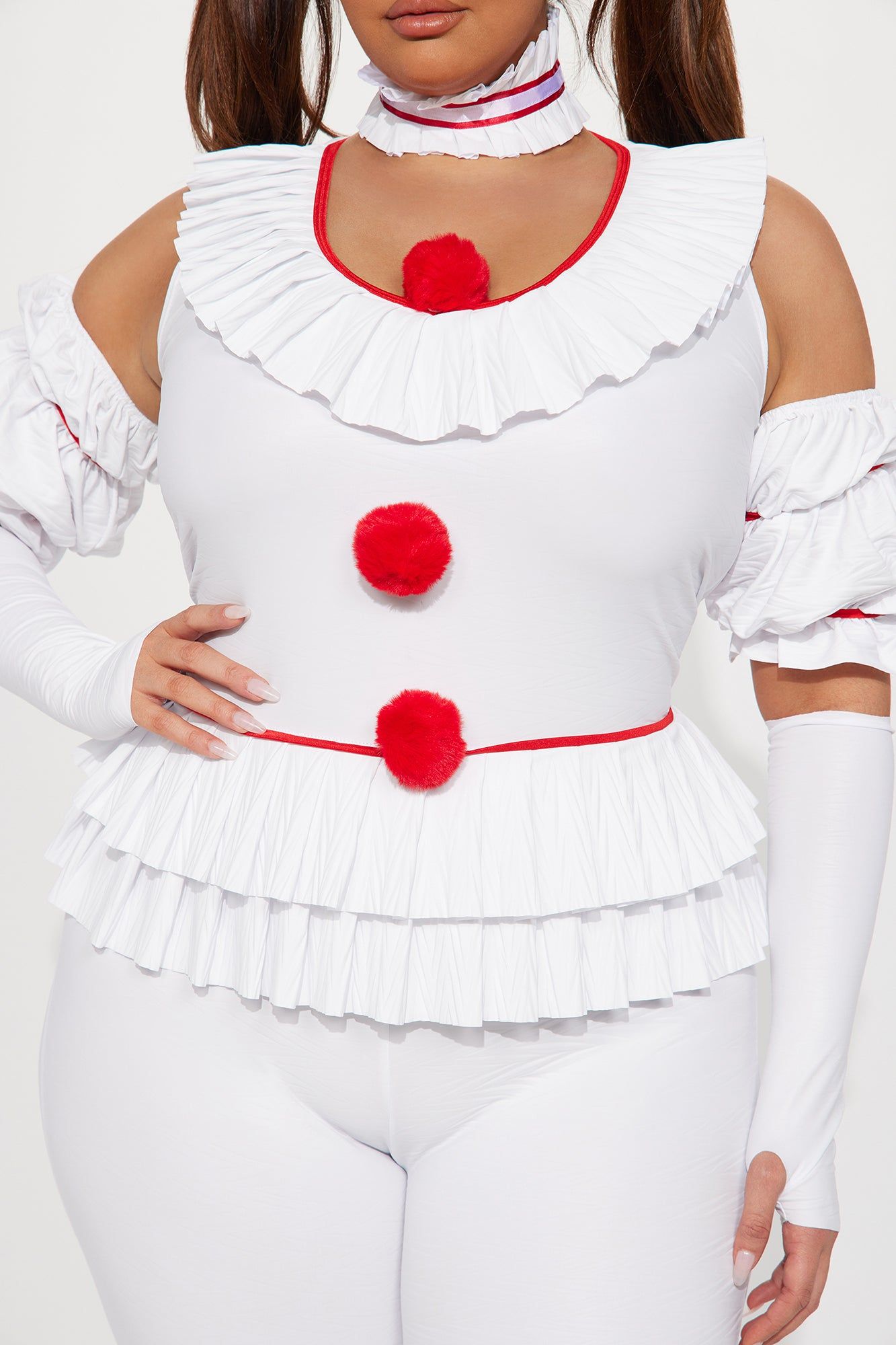 Let's Play Game Jumpsuit 5 Piece Costume Set - White sold by Fashion Nova product image thumbnail 7