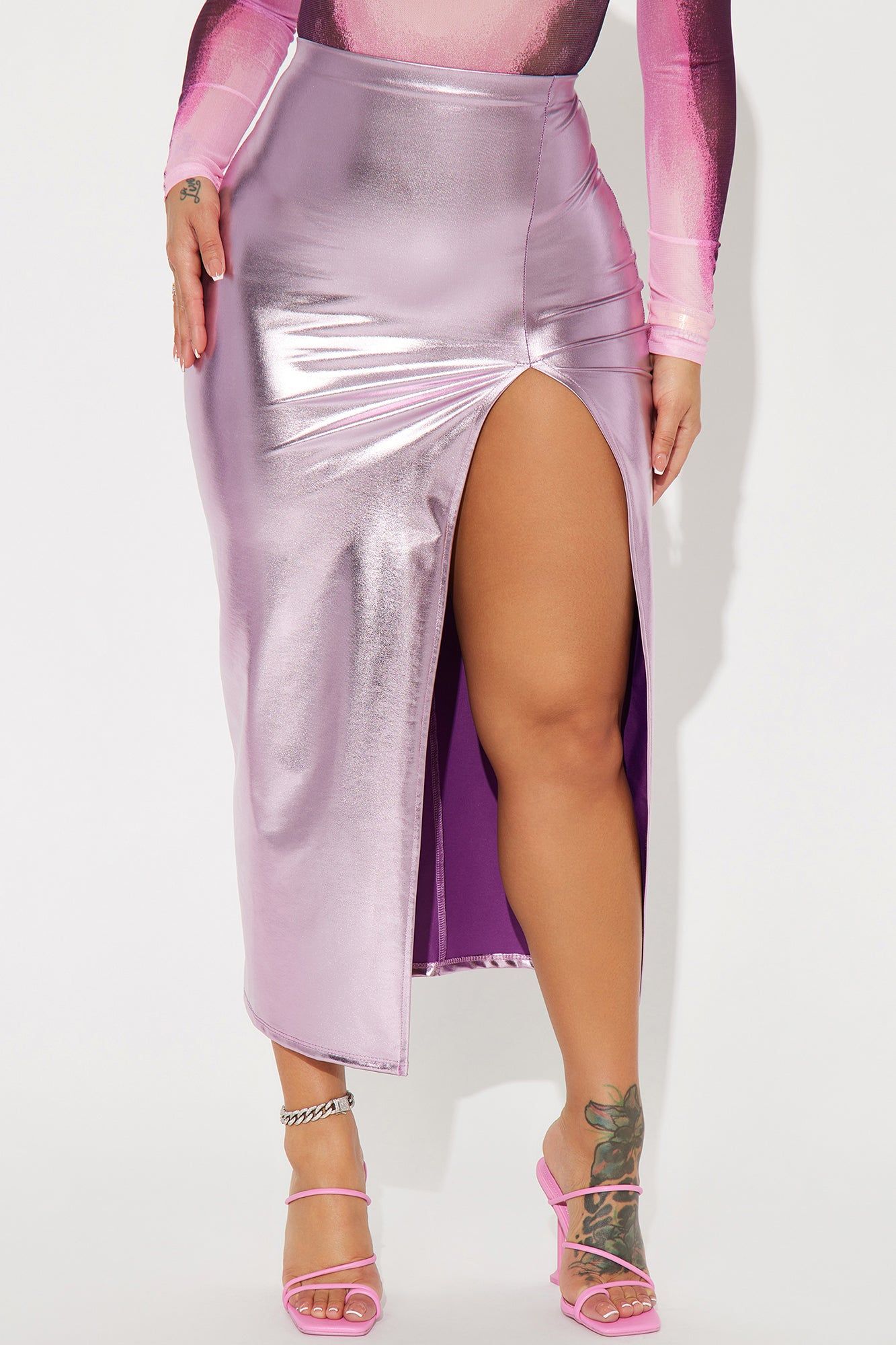Huntley Faux Leather Maxi - Pink sold by Fashion Nova product image thumbnail 2