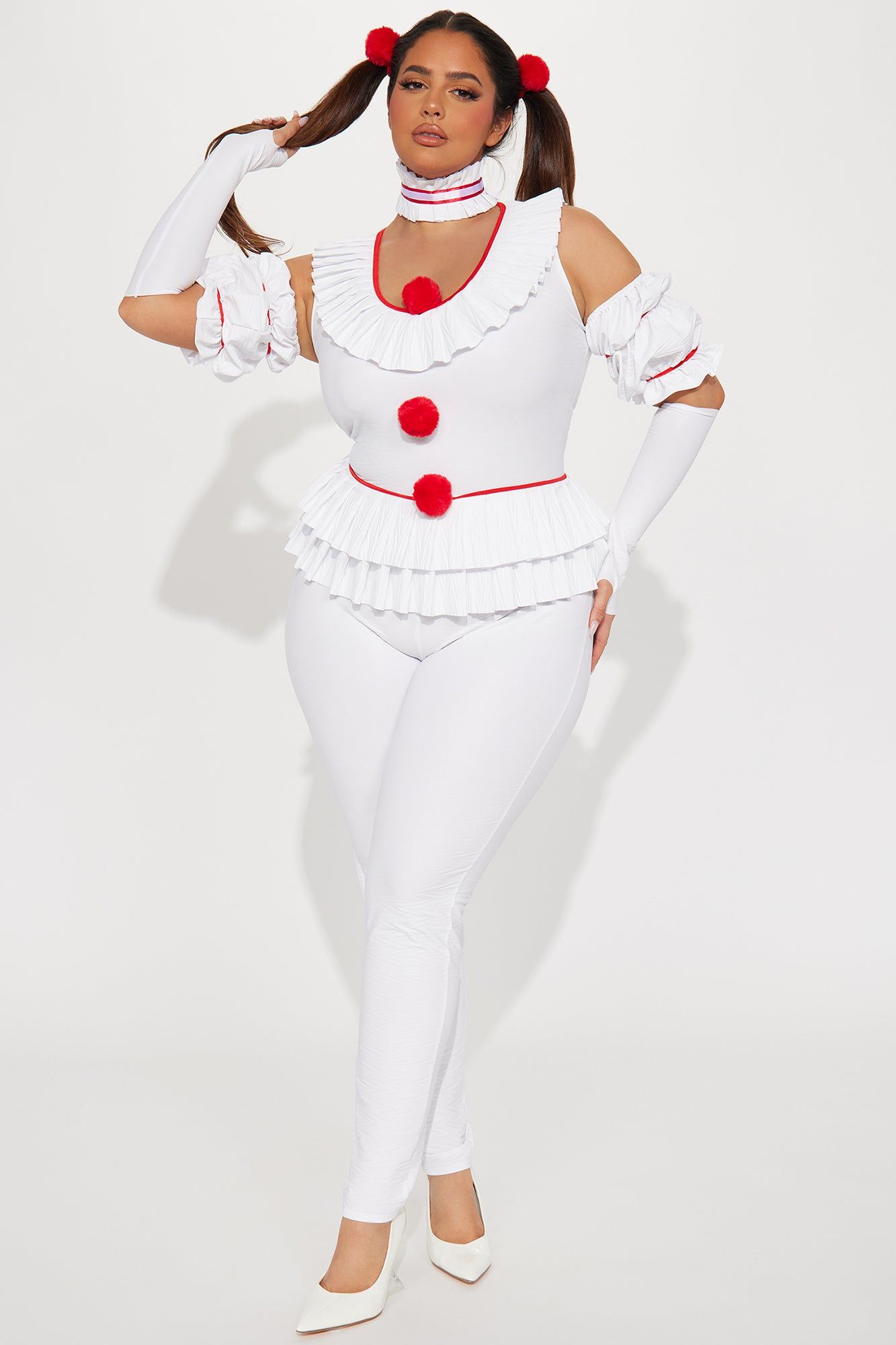 Let's Play Game Jumpsuit 5 Piece Costume Set - White sold by Fashion Nova product image thumbnail 5