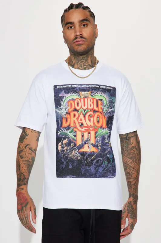 Double Dragon III Short Sleeve Tee - White sold by Fashion Nova