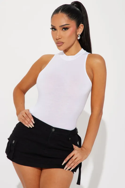 Sierra Mock Neck Tank Top - White sold by Fashion Nova