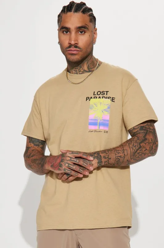 Lost In Paradise Short Sleeve Tee - Tan sold by Fashion Nova