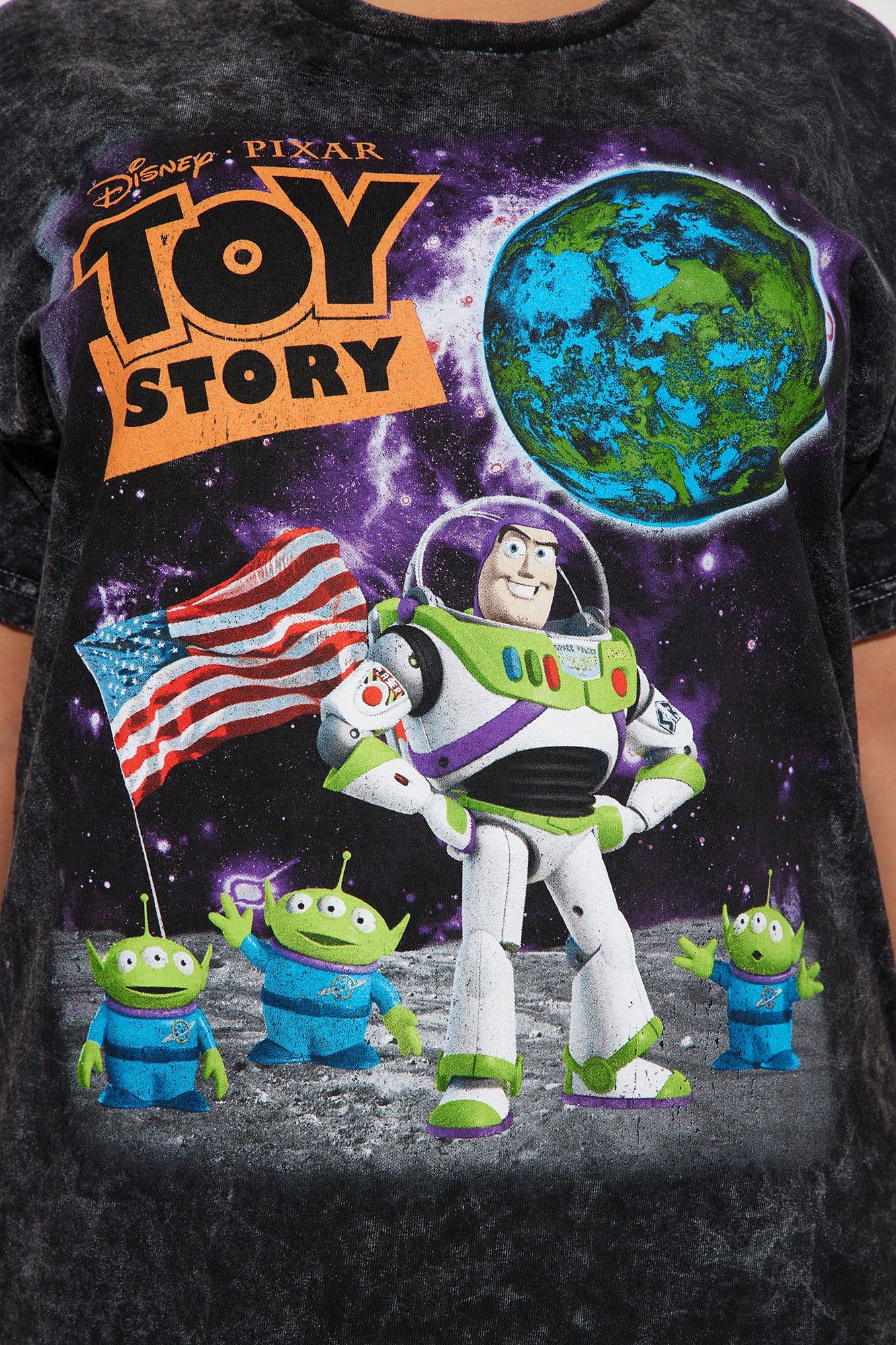 Buzz Lightyear Toy Story Graphic Tee - Black Wash sold by Fashion Nova product image thumbnail 3