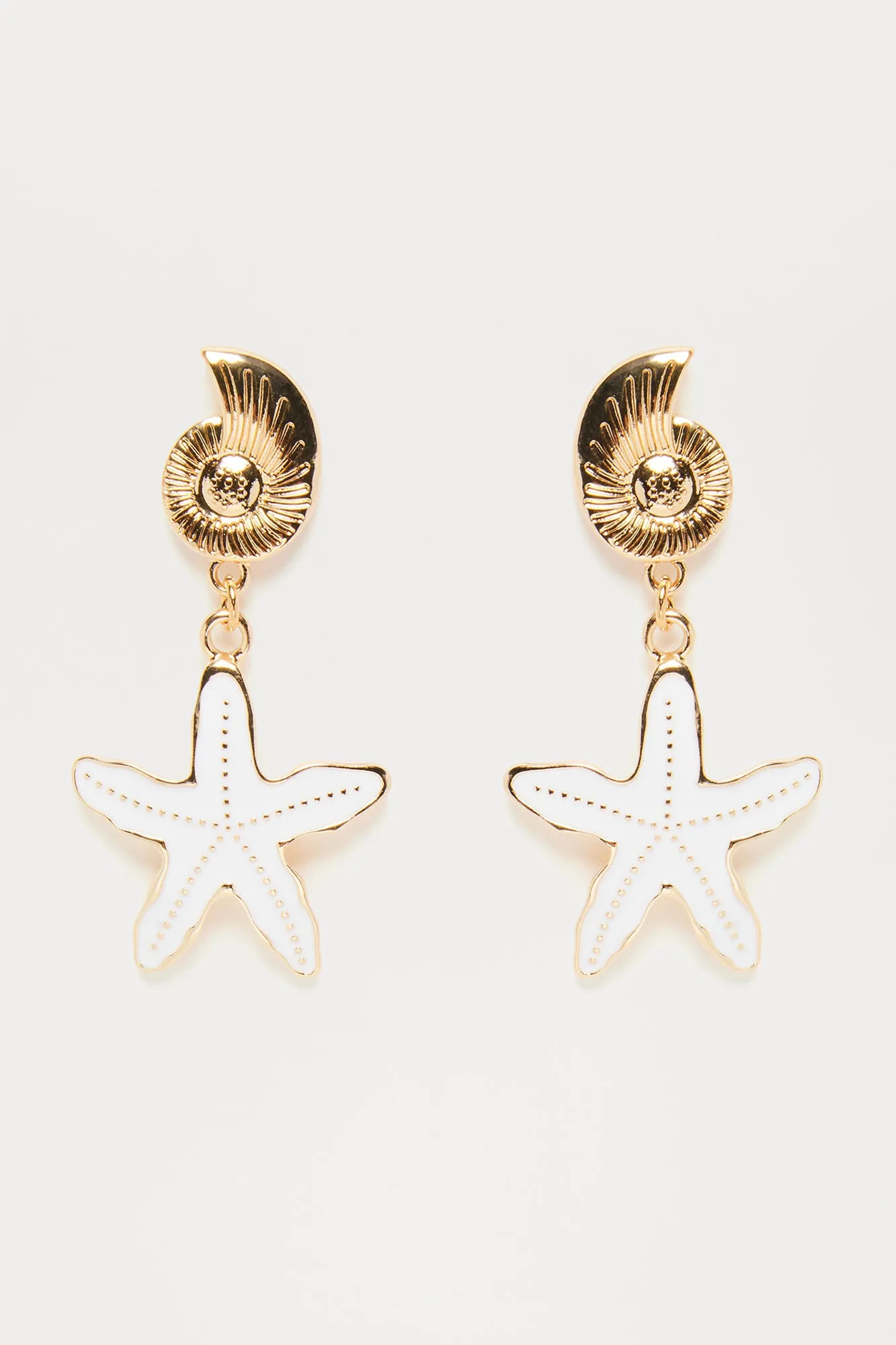 Seaside Sanctuary Earrings - White/Gold sold by Fashion Nova product image thumbnail 3