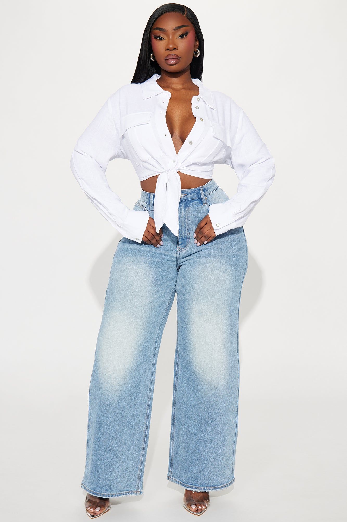 On Your Mind Linen Shirt - White sold by Fashion Nova product image thumbnail 5