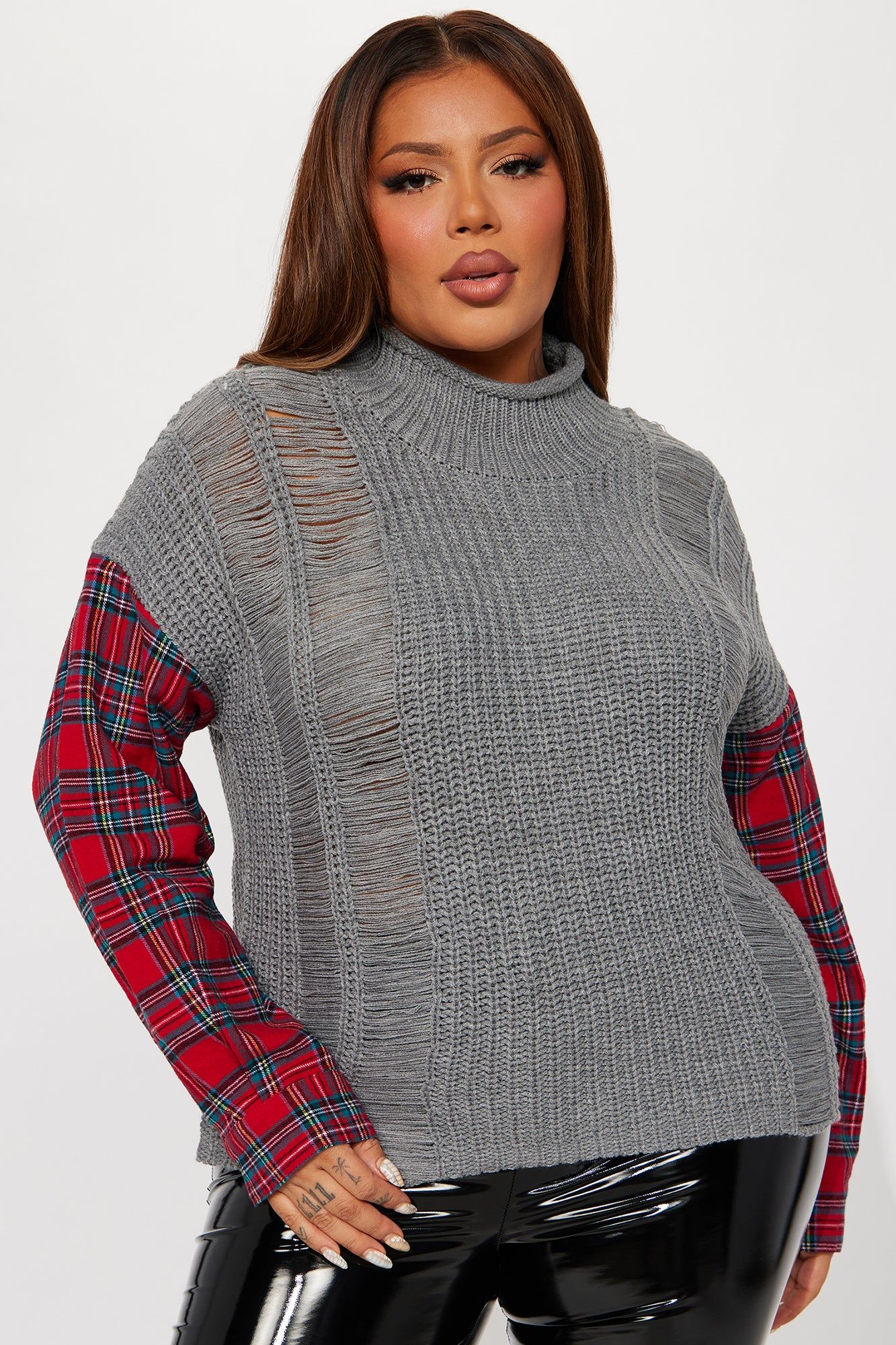 Cool Casual Sweater - Grey/combo sold by Fashion Nova product image thumbnail 4