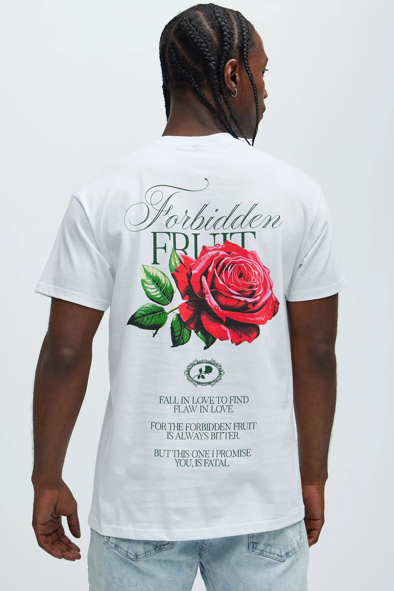 Forbidden Fruit Short Sleeve Tee - White sold by Fashion Nova