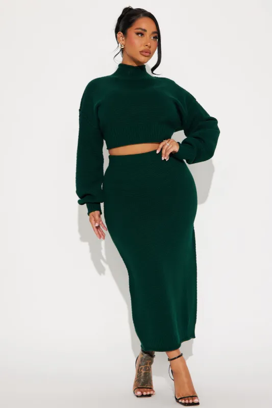 Hayden Sweater Skirt Set - Hunter sold by Fashion Nova