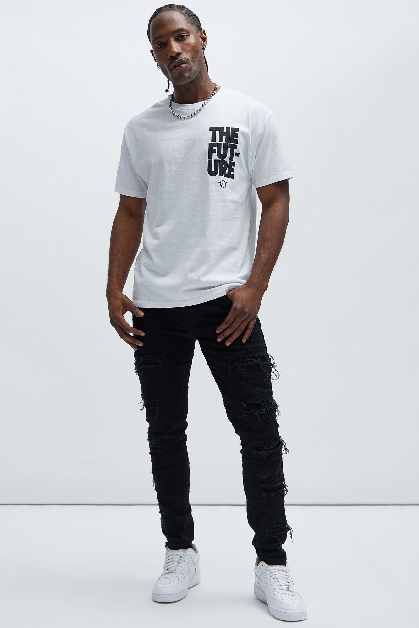 The Future Signature Short Sleeve Tee - White sold by Fashion Nova product image thumbnail 2