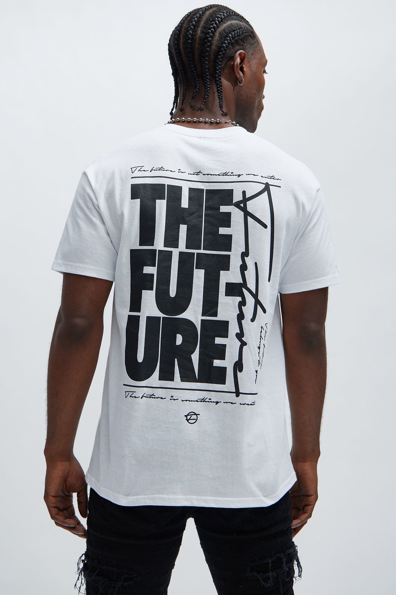 The Future Signature Short Sleeve Tee - White sold by Fashion Nova product image thumbnail 4